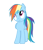 Size: 744x858 | Tagged: safe, artist:we3zle, rainbow dash, pegasus, pony, blue coat, female, mare, multicolored mane