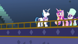 Size: 1280x720 | Tagged: safe, screencap, princess cadance, princess flurry heart, rarity, shining armor, alicorn, pony, unicorn, best gift ever