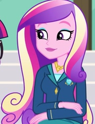 Size: 475x617 | Tagged: safe, screencap, dean cadance, princess cadance, equestria girls, friendship games, cropped, cute, cutedance, solo