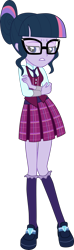 Size: 1024x3454 | Tagged: safe, artist:shafty817, derpibooru import, edit, sci-twi, twilight sparkle, equestria girls, friendship games, clothes, crystal prep academy uniform, new and improved sci-twi, redesign, school uniform, simple background, solo, transparent background