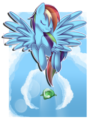 Size: 4800x6400 | Tagged: safe, artist:pastelflakes, rainbow dash, pegasus, pony, wonderbolts academy, absurd resolution, flying, solo