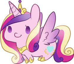 Size: 362x315 | Tagged: safe, artist:mousu, princess cadance, alicorn, pony, chibi, cute, cutedance, solo