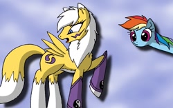 Size: 795x499 | Tagged: safe, artist:kampromon, rainbow dash, pegasus, pony, digimon, ponified, renamon