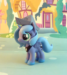 Size: 721x800 | Tagged: safe, artist:krowzivitch, princess luna, alicorn, pony, cartographer's cap, craft, female, figurine, filly, hat, sculpture, solo, traditional art, woona, younger