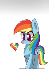 Size: 900x1300 | Tagged: safe, artist:kty159, rainbow dash, pegasus, pony, heart, simple background, solo