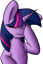 Size: 1213x1800 | Tagged: safe, artist:color-spark, derpibooru import, twilight sparkle, facehoof, solo