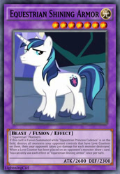 Size: 813x1185 | Tagged: safe, artist:lightningciel, shining armor, pony, unicorn, card, male, stallion, yu-gi-oh!, yugioh card