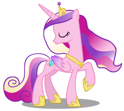 Size: 9714x8663 | Tagged: safe, artist:bronyvectors, princess cadance, alicorn, pony, absurd resolution, eyes closed, raised hoof, simple background, solo, transparent background, vector