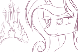 Size: 1080x720 | Tagged: safe, artist:dixierarity, princess cadance, alicorn, pony, princess, sketch, solo