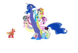 Size: 2835x1947 | Tagged: safe, artist:theunknowenone1, big macintosh, bon bon, cheerilee, fleetfoot, fluttershy, marble pie, princess luna, sugar belle, sweetcream scoops, sweetie drops, tealove, twinkleshine, hydra, pony, abomination, big macintosh gets all the mares, big scoops, bonmac, cheerimac, conjoined, female, fleetmac, fluttermac, fusion, hydra pony, lunamac, male, marblemac, multiple heads, shipping, simple background, straight, sugarmac, tea love, teamac, twinklemac, we have become one, white background, you need me