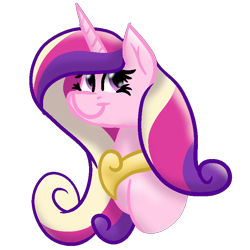 Size: 800x800 | Tagged: safe, artist:jen-neigh, princess cadance, alicorn, pony, bust, simple background, solo, transparent background