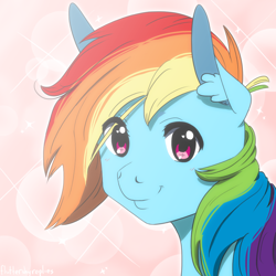 Size: 1000x1000 | Tagged: safe, artist:ponett, rainbow dash, pegasus, pony, anime, cute, heart eyes