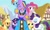 Size: 1000x600 | Tagged: safe, derpibooru import, applejack, fluttershy, pinkie pie, rainbow dash, rarity, twilight sparkle, earth pony, pegasus, pony, unicorn, beerus, dragon ball super, dragon ball z, equestria is doomed, mane six, xk-class end-of-the-world scenario