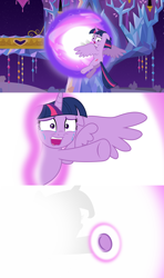 Size: 1920x3240 | Tagged: safe, artist:dashiemlpfim, artist:deathnyan, artist:missgoldendragon, artist:mit-boy, artist:serenawyr, derpibooru import, twilight sparkle, twilight sparkle (alicorn), alicorn, equestria girls, friendship games, magic, role reversal, this will end in tears, this will end in tears and/or death, this will not end well, twilight's castle, vector, xk-class end-of-the-world scenario