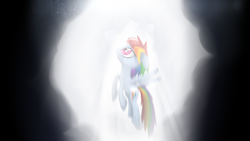 Size: 2560x1440 | Tagged: safe, artist:maydeedits, rainbow dash, pegasus, pony, female, mare, simple background, solo