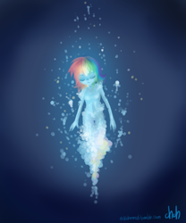 Size: 1000x1200 | Tagged: safe, artist:chch, rainbow dash, human, humanized, underwater