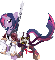 Size: 4033x4333 | Tagged: safe, artist:halotheme, derpibooru import, twilight sparkle, absurd resolution, clothes, cosplay, costume, crossover, final fantasy, final fantasy tactics, illua, simple background, solo, transparent background, vector