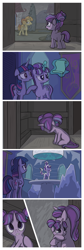 Size: 1280x3810 | Tagged: safe, artist:inkygarden, derpibooru import, starlight glimmer, sunburst, twilight sparkle, twilight sparkle (alicorn), alicorn, pony, unicorn, the cutie re-mark, castle, comic, crying, cute, double the glimmer, eyes closed, feels, female, filly, filly starlight glimmer, floppy ears, frown, glimmerbetes, heartwarming, hug, levitation, magic, mare, ponies riding ponies, rain, self adoption, self ponidox, sitting, telekinesis, this will end in timeline distortion, time paradox, time travel, wavy mouth, wide eyes, younger