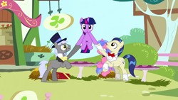 Size: 1280x720 | Tagged: safe, derpibooru import, screencap, caesar, savoir fare, twilight sparkle, magical mystery cure