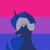 Size: 1688x1688 | Tagged: safe, artist:moonakart13, artist:moonaknight13, princess luna, alicorn, pony, bisexual pride flag, bisexuality, bust, portrait, pride, pride flag, pride month, smiling, solo