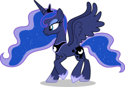 Size: 5000x3487 | Tagged: safe, artist:dashiesparkle, princess luna, alicorn, pony, to where and back again, .svg available, absurd resolution, female, mare, simple background, solo, transparent background, vector