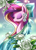 Size: 850x1179 | Tagged: safe, artist:tiffanymarsou, princess cadance, alicorn, pony, bow, bust, eyes closed, flower, portrait, solo