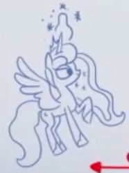 Size: 439x589 | Tagged: safe, screencap, princess luna, alicorn, pony, my little pony: the movie, cropped, drawing, solo