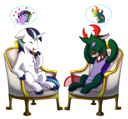 Size: 4572x4248 | Tagged: safe, artist:chub-wub, pharynx, shining armor, thorax, twilight sparkle, twilight sparkle (alicorn), alicorn, changedling, changeling, pony, unicorn, absurd resolution, adorkable, angry, blush sticker, blushing, book, brotherly love, c:, changedling brothers, chest fluff, cute, dork, duo focus, eyes closed, fanfic art, fangs, female, floppy ears, frown, frustrated, glare, heart, hoof fluff, hug, king thorax, laughing, male, mare, open mouth, pharybetes, pictogram, prince pharynx, quadrupedal, shining adorable, simple background, sitting, smiling, spread wings, stallion, that pony sure does love books, thought bubble, transparent background, underhoof, unshorn fetlocks, wall of tags, wings