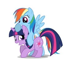 Size: 510x459 | Tagged: safe, artist:mixermike622, rainbow dash, twilight sparkle, pegasus, pony, unicorn, duo, duo female, female, mare