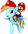 Size: 823x1001 | Tagged: safe, rainbow dash, pegasus, pony, crossover, gmod, mario, nintendo, super mario bros.