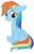 Size: 1301x2015 | Tagged: safe, artist:klaifferon, rainbow dash, pegasus, pony, blushing, simple background, transparent background, vector