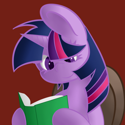 Size: 2000x2000 | Tagged: safe, artist:color-spark, derpibooru import, twilight sparkle, book, reading, solo