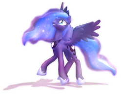 Size: 1151x898 | Tagged: safe, artist:sparkiss-pony, princess luna, alicorn, pony, 3d, mmd, simple background, solo, transparent background