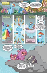 Size: 800x1230 | Tagged: safe, idw, big boy the cloud gremlin, rainbow dash, runt the cloud gremlin, tank, pegasus, pony, cloud gremlins, idw advertisement, lego, lightning, micro-series, official, preview, stormcloud