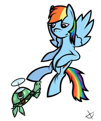 Size: 1280x1536 | Tagged: safe, artist:anxet, rainbow dash, tank, pegasus, pony, flying, rope