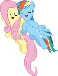 Size: 1280x1685 | Tagged: safe, artist:toughbluff, fluttershy, rainbow dash, pegasus, pony, simple background, transparent background, vector
