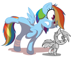 Size: 750x600 | Tagged: safe, artist:lazy, rainbow dash, pegasus, pony, ask, ask dashed rainbow, bandage, comparison, redraw, solo, tumblr