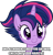 Size: 769x800 | Tagged: safe, artist:dashiesparkle, derpibooru import, twilight sparkle, twilight sparkle (alicorn), alicorn, pony, alternate hairstyle, bust, female, image macro, lyrics, mare, meme, punklight sparkle, simple background, smiling, solo, song reference, they might be giants, transparent background, vector