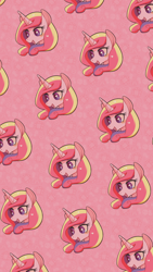 Size: 1080x1920 | Tagged: safe, artist:phyllismi, princess cadance, alicorn, pony, solo, tiled background, wallpaper