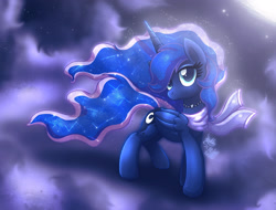 Size: 2500x1900 | Tagged: safe, artist:joakaha, princess luna, alicorn, pony, clothes, female, jewelry, looking at you, mare, necklace, scarf, solo