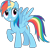 Size: 1042x997 | Tagged: safe, artist:ah-darnit, rainbow dash, alicorn, pony, best pony, cute, dashabetes, feminism, race swap, rainbowcorn, simple background, solo, transparent background, vector