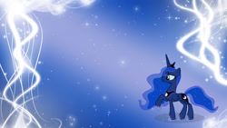 Size: 1920x1080 | Tagged: safe, artist:alexstrazse, artist:unfiltered-n, edit, princess luna, alicorn, pony, abstract background, raised hoof, solo, wallpaper, wallpaper edit