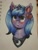 Size: 768x1024 | Tagged: artist needed, safe, princess luna, alicorn, pony, blushing, my little brony risovach, solo, traditional art