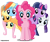 Size: 3542x3000 | Tagged: safe, artist:brony-works, derpibooru import, applejack, fluttershy, pinkie pie, rainbow dash, rarity, twilight sparkle, earth pony, pegasus, pony, unicorn, looking at you, mane six, simple background, transparent background, vector