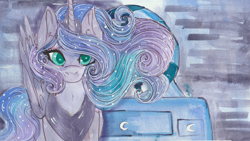 Size: 4800x2700 | Tagged: safe, artist:cityofdreams, princess luna, alicorn, pony, absurd resolution, colored pupils, solo