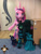 Size: 750x1000 | Tagged: safe, artist:essorille, princess cadance, queen chrysalis, anthro, changeling, changeling queen, anthro plushie, bipedal, clothes, dress, irl, photo, plushie, wip