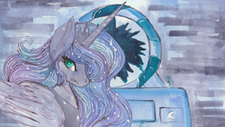 Size: 4800x2700 | Tagged: safe, artist:cityofdreams, princess luna, alicorn, pony, absurd resolution, colored pupils, solo