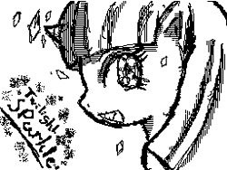 Size: 256x192 | Tagged: safe, artist:dmn666, derpibooru import, twilight sparkle, dsi, flipnote studio, monochrome, nintendo, pixel art, solo