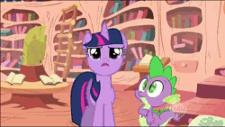 Size: 640x360 | Tagged: safe, derpibooru import, screencap, fluttershy, spike, twilight sparkle, dragon, pegasus, pony, the return of harmony, all new, animated, bangs, bucket, discorded, evil grin, flutterbitch, grin, hair over eyes, text, water, wet mane, your face
