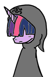 Size: 276x390 | Tagged: safe, artist:ficficponyfic, derpibooru import, edit, twilight sparkle, oc, oc:sensoria, colt quest, explicit source, palette swap, recolor